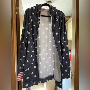 Michelle Mae patriotic full zip sweatshirt